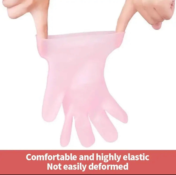 Silicone Gel Moisturizing Gloves, Hand Spa Manicure Silicone Gloves, Manicure Gloves For Dry Cracked Hand And Soften Rough Skin Silicone Gel Moisturizing Gloves, Hand Spa Manicure Silicone Gloves, Manicure Gloves For Dry Cracked Hand And Soften Rough Skin